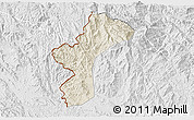 Shaded Relief 3D Map of Dac Glay, lighten, desaturated