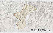 Shaded Relief 3D Map of Dac Glay, lighten, semi-desaturated