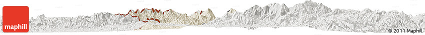 Shaded Relief Horizon Map of Dac Glay, lighten, semi-desaturated Shaded Relief Horizon Map of Dac Glay, lighten, semi-desaturated