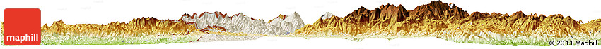 Shaded Relief Horizon Map of Dac Glay, physical outside Shaded Relief Horizon Map of Dac Glay, physical outside