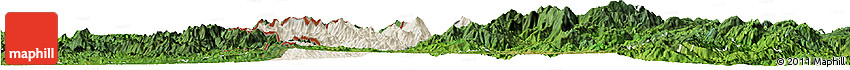 Shaded Relief Horizon Map of Dac Glay, satellite outside Shaded Relief Horizon Map of Dac Glay, satellite outside