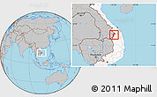 Gray Location Map of Dac Glay, highlighted country