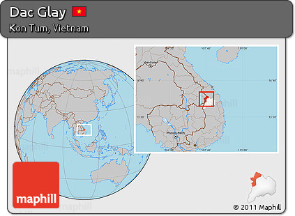Gray Location Map of Dac Glay, highlighted parent region