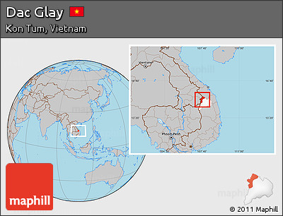 Gray Location Map of Dac Glay, highlighted parent region