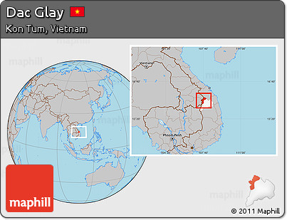 Gray Location Map of Dac Glay, highlighted parent region