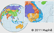 Political Location Map of Dac Glay