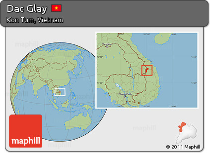 Savanna Style Location Map of Dac Glay