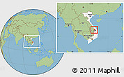Savanna Style Location Map of Dac Glay, highlighted country, highlighted parent region, within the entire country