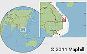 Savanna Style Location Map of Dac Glay, highlighted country, highlighted parent region