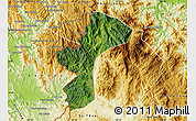 Satellite Map of Dac Glay, physical outside
