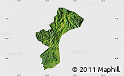 Satellite Map of Dac Glay, single color outside