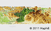 Satellite Panoramic Map of Dac Glay, physical outside