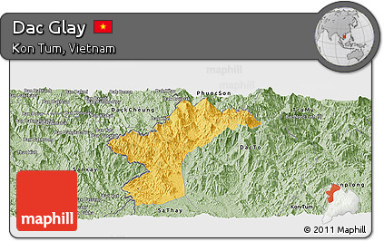 Savanna Style Panoramic Map of Dac Glay