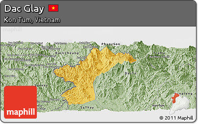 Savanna Style Panoramic Map of Dac Glay