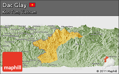 Savanna Style Panoramic Map of Dac Glay