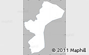 Gray Simple Map of Dac Glay, single color outside