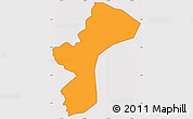 Political Simple Map of Dac Glay, cropped outside