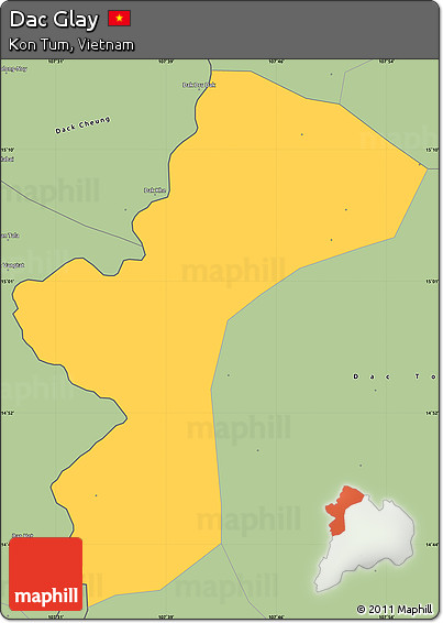 Savanna Style Simple Map of Dac Glay