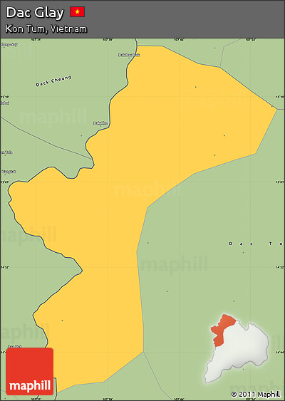 Savanna Style Simple Map of Dac Glay