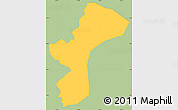 Savanna Style Simple Map of Dac Glay, single color outside