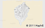 Classic Style 3D Map of Dac To, single color outside
