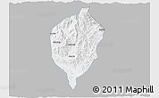 Gray 3D Map of Dac To, single color outside