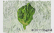 Satellite 3D Map of Dac To, lighten