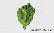 Satellite 3D Map of Dac To, single color outside