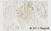 Shaded Relief 3D Map of Dac To, lighten