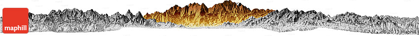 Physical Horizon Map of Dac To, desaturated