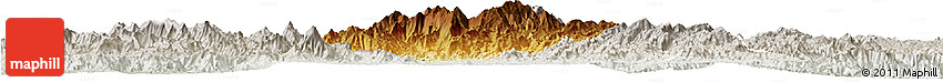 Physical Horizon Map of Dac To, lighten, semi-desaturated