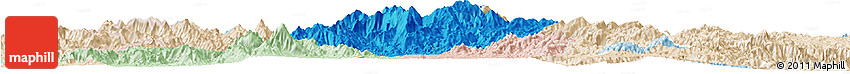 Political Horizon Map of Dac To, lighten