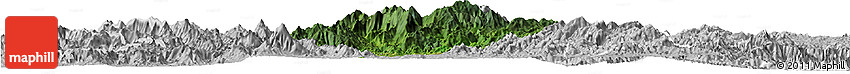 Satellite Horizon Map of Dac To, lighten, desaturated