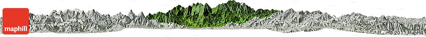 Satellite Horizon Map of Dac To, lighten, semi-desaturated