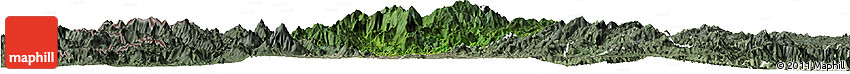 Satellite Horizon Map of Dac To, semi-desaturated