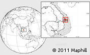 Blank Location Map of Dac To, highlighted country, highlighted parent region