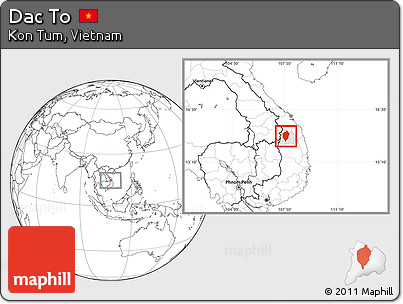 Blank Location Map of Dac To, highlighted parent region