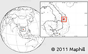 Blank Location Map of Dac To, highlighted parent region