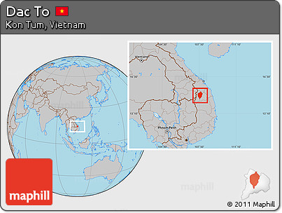 Gray Location Map of Dac To