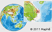 Physical Location Map of Dac To, highlighted country, highlighted parent region
