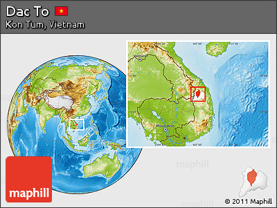 Physical Location Map of Dac To, highlighted parent region