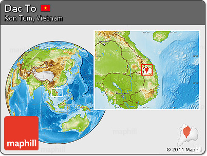 Physical Location Map of Dac To, highlighted parent region