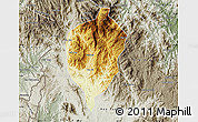 Physical Map of Dac To, semi-desaturated