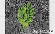 Satellite Map of Dac To, desaturated