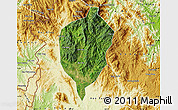 Satellite Map of Dac To, physical outside
