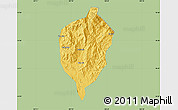 Savanna Style Map of Dac To, single color outside