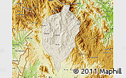 Shaded Relief Map of Dac To, physical outside