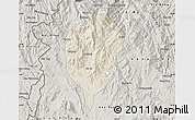 Shaded Relief Map of Dac To, semi-desaturated