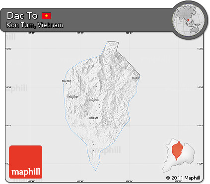 Silver Style Map of Dac To, single color outside