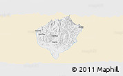 Classic Style Panoramic Map of Dac To, single color outside